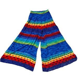 Profile by Gottex Swimsuit Bottom Cover Up Pant Womens Sheer Rainbow Size Medium